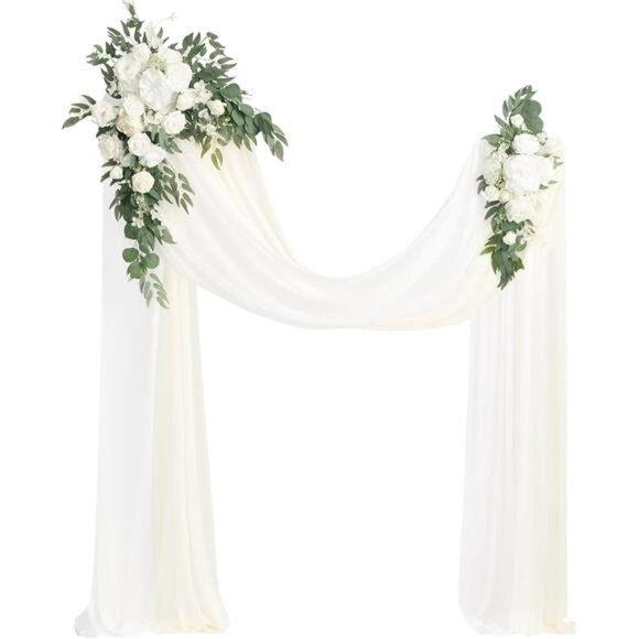 Artificial Wedding Arch Flowers Kit Pack of 4, 2pcs Hanging Silk Flowers - Picture 1 of 7